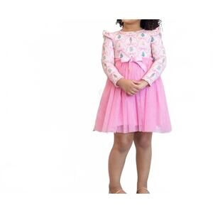 NEW SWEET WINK nutcracker trellis long sleeve tutu dress in pink